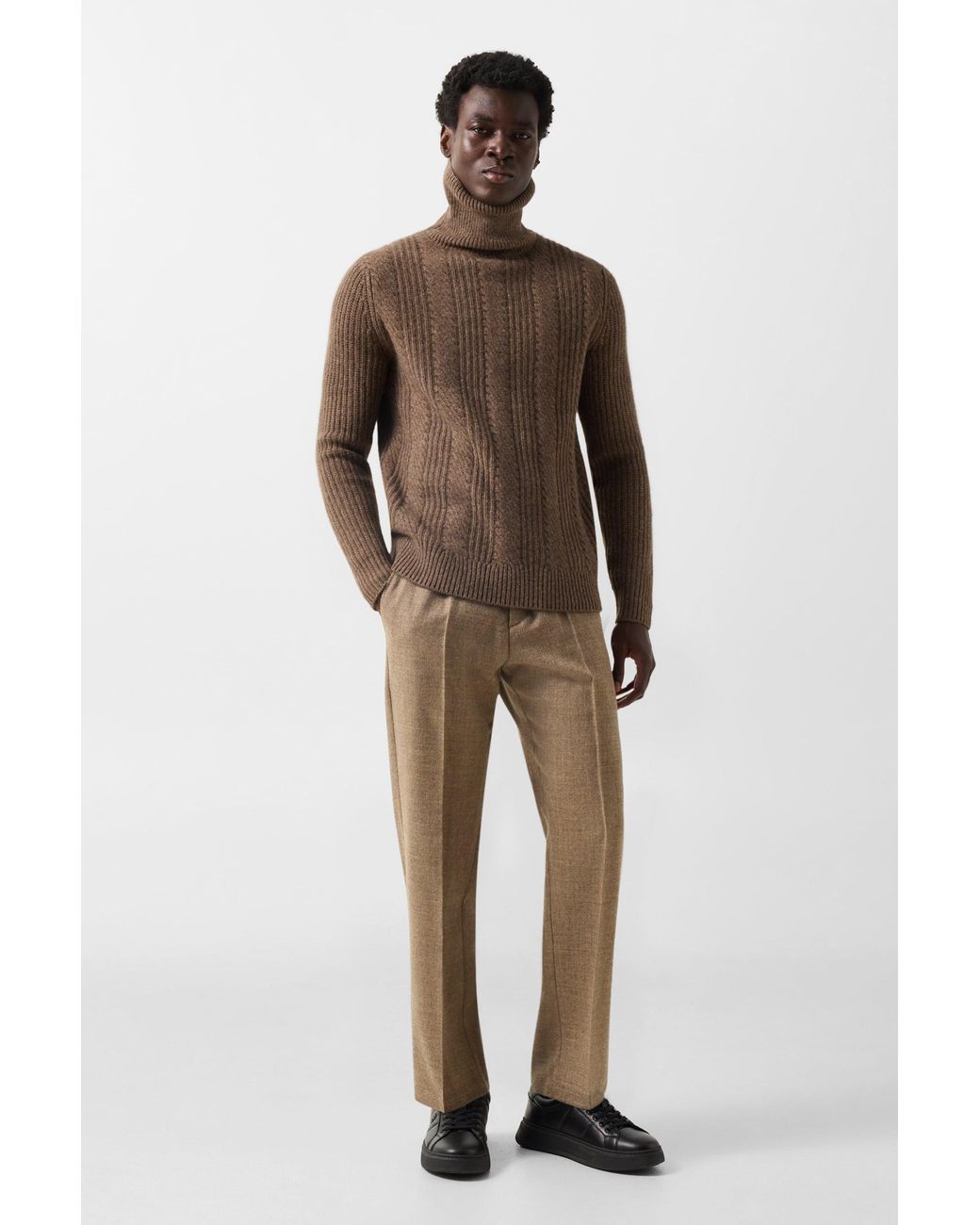 Bogner Brown Eros Yak Pullover for men