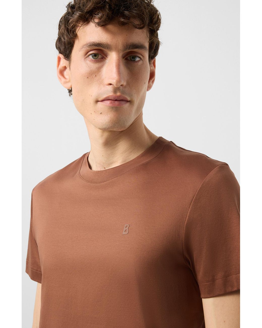 Bogner Brown Cotton T-shirt Ryan for men