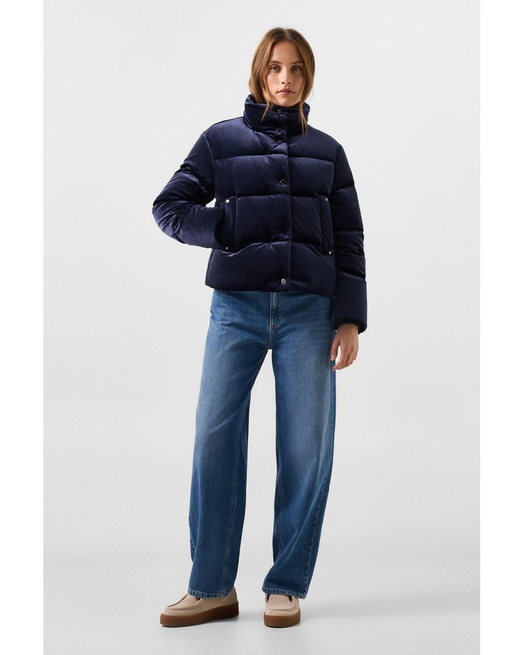 Bogner Blue Oliva Velvet Down Jacket