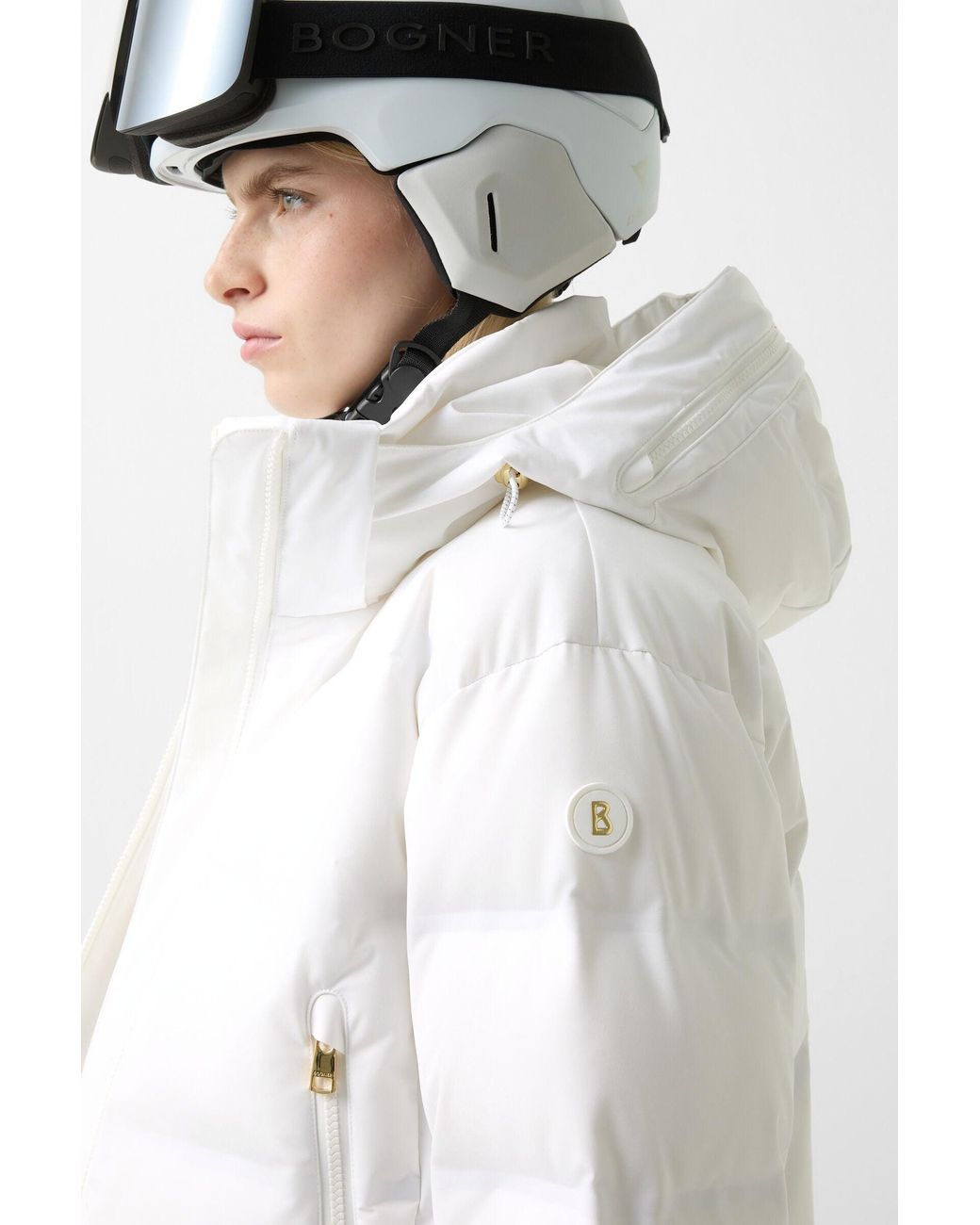 Bogner White 2-in-1 Down Ski Jacket Suri