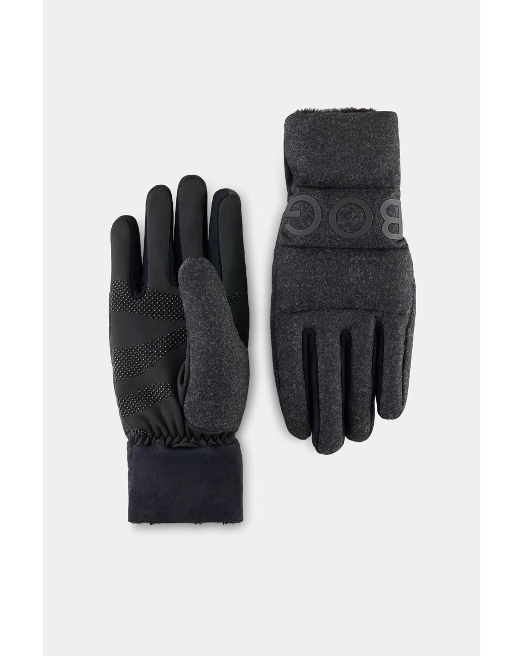 Bogner Black Walker Gloves for men