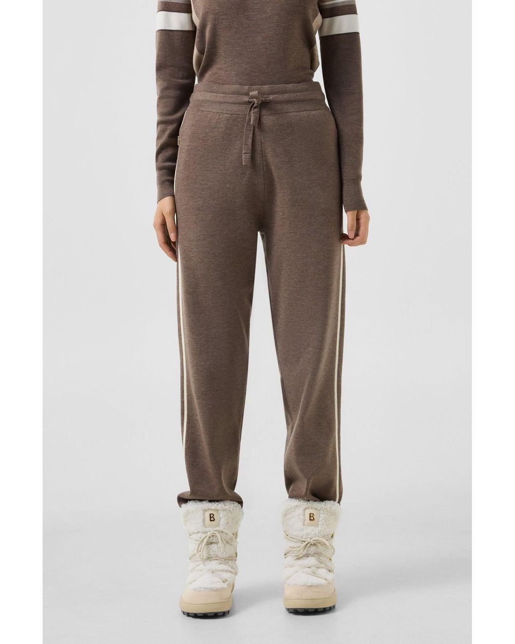 Bogner Brown Calotta Knitted Trousers For