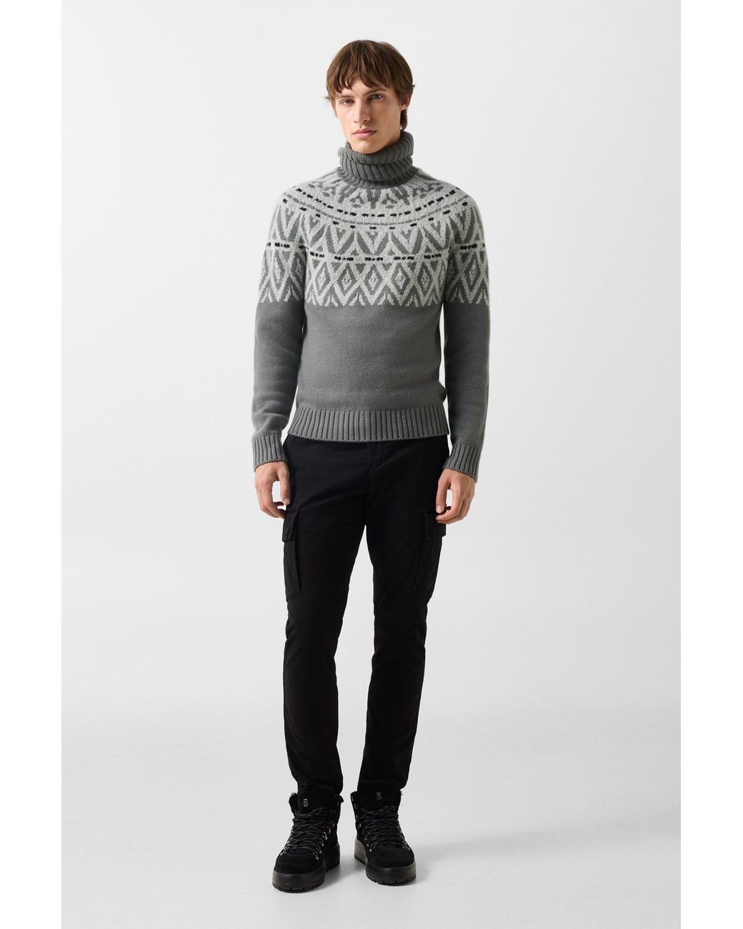 Bogner Gray Roxter Cashmere Jumper for men