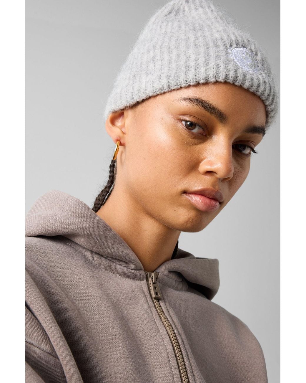 Bogner Fire + Ice Gray Ilona Cotton Hoodie Jersey Jacket