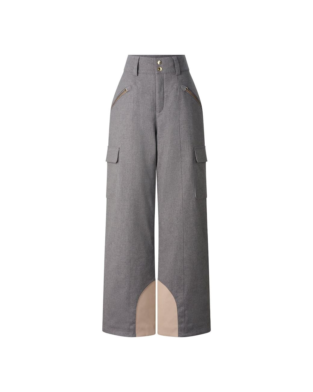 Bogner Gray Lunia Flannel Ski Trousers For