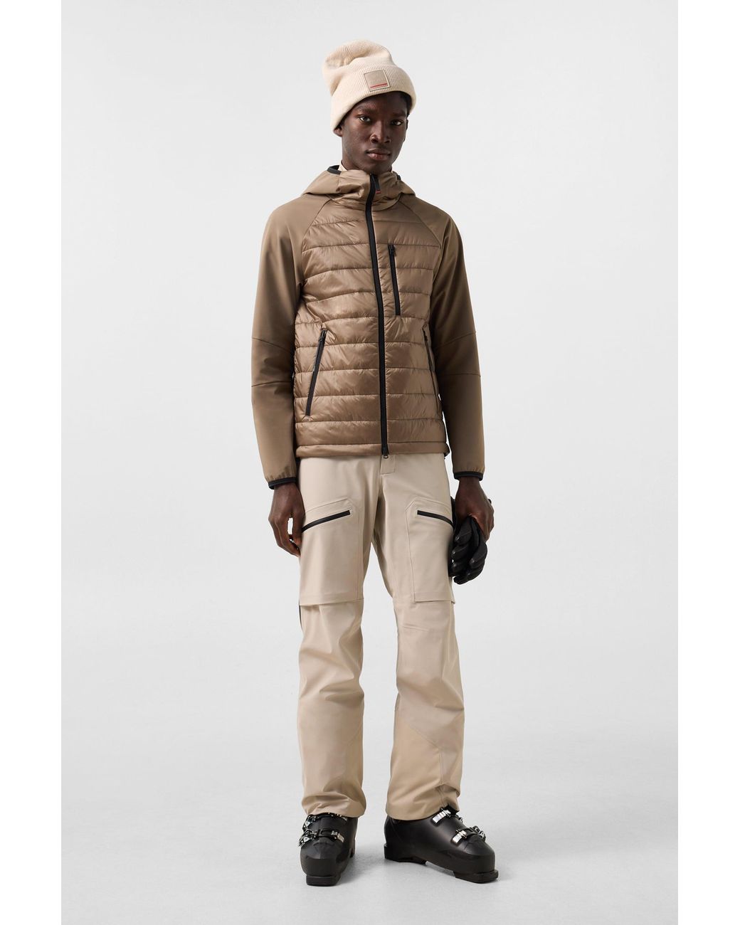 Bogner Fire + Ice Brown Anian Softshell Quilted Jacket for men