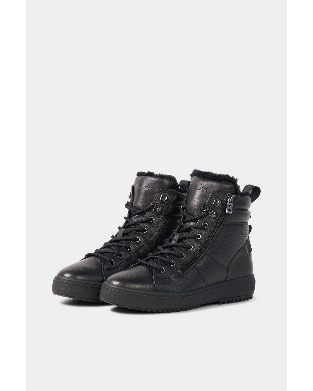 Bogner Black Anchorage Lace-up Boots With Spikes for men