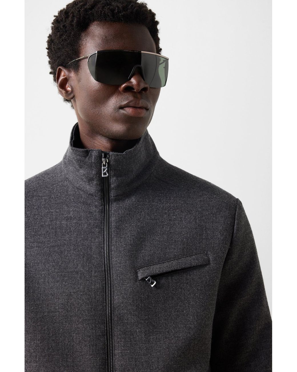 Bogner Black Milan Virgin Wool Blend Jacket For for men