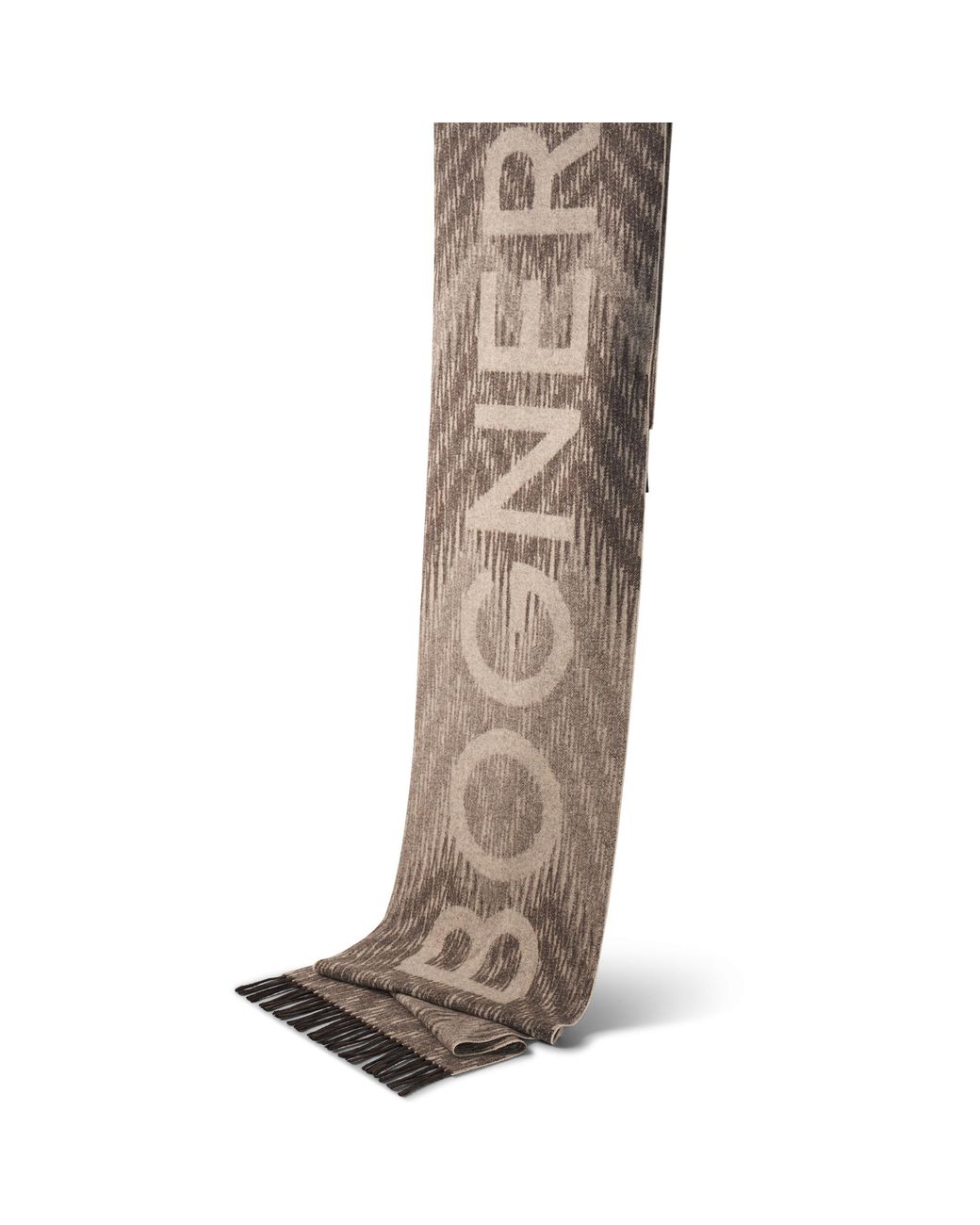 Bogner Brown Wool Scarf for men