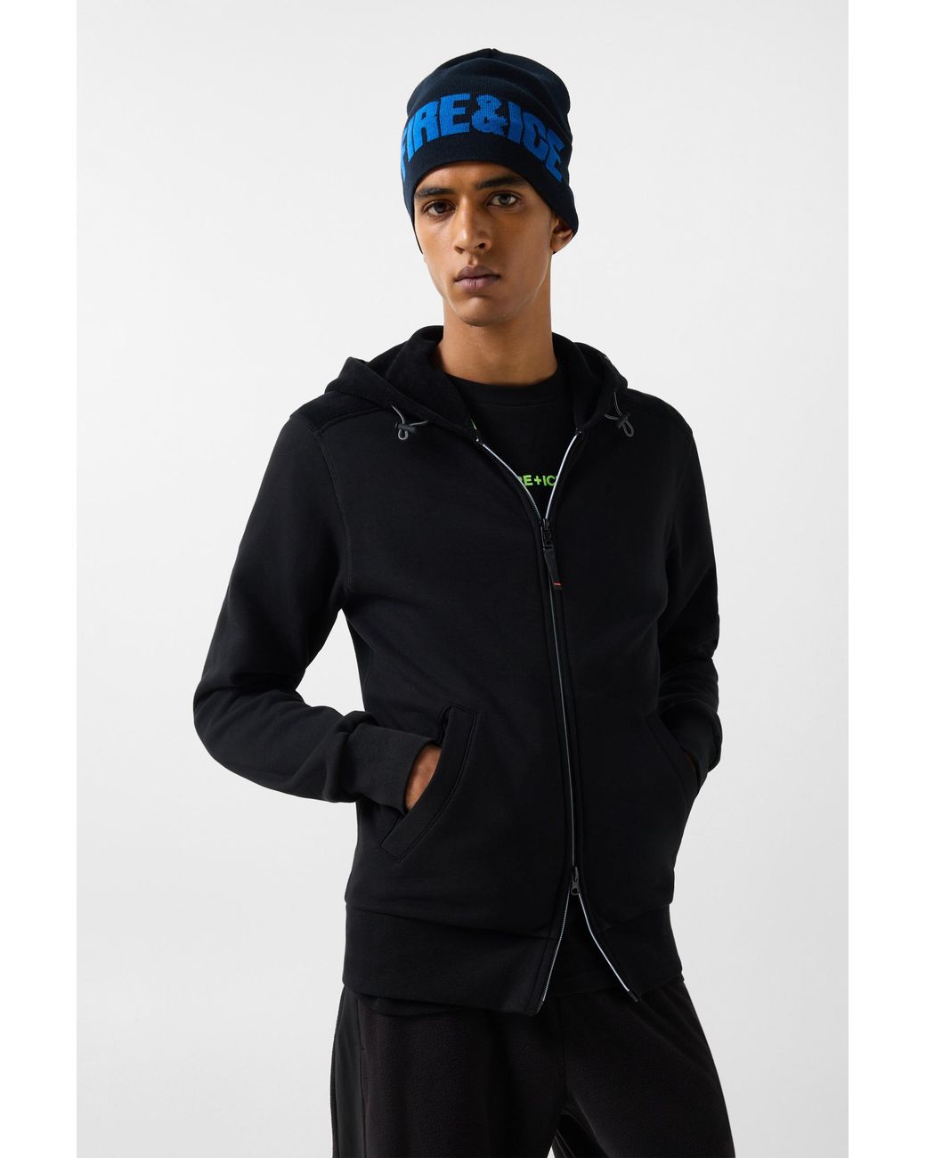 Bogner Fire + Ice Black Kano Cotton Jersey Jacket for men