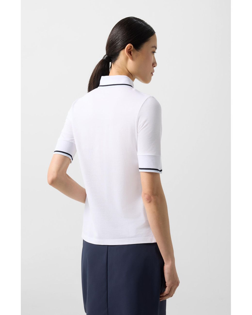 Bogner White Funktons Polo Shirt Elenor For