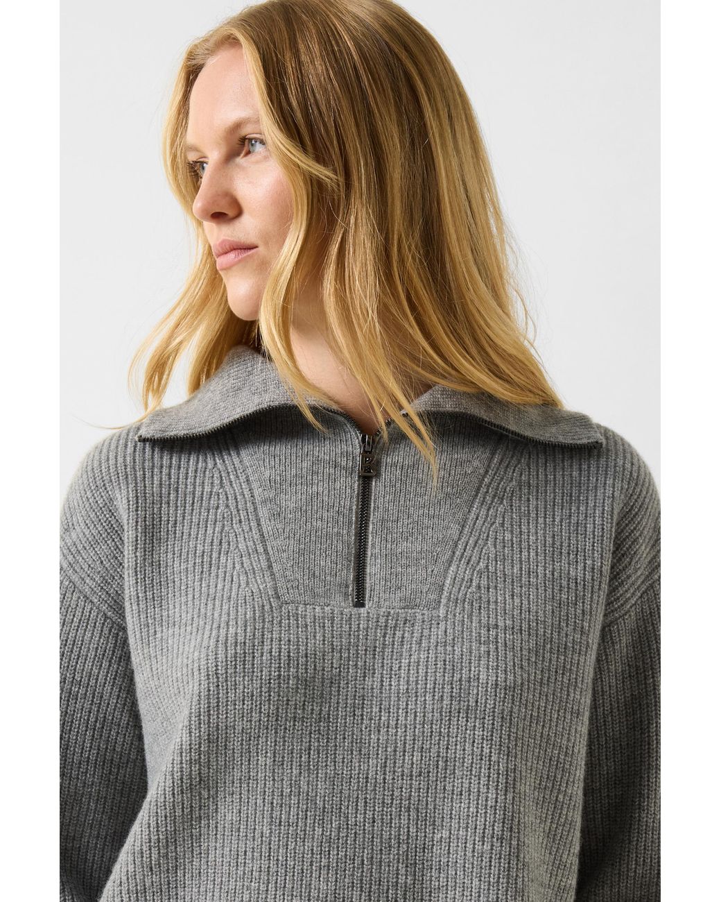 Bogner Gray Larissa Virgin Wool Sweater