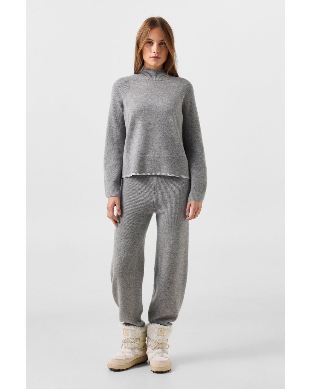Bogner Gray Lena Virgin Wool Pullover