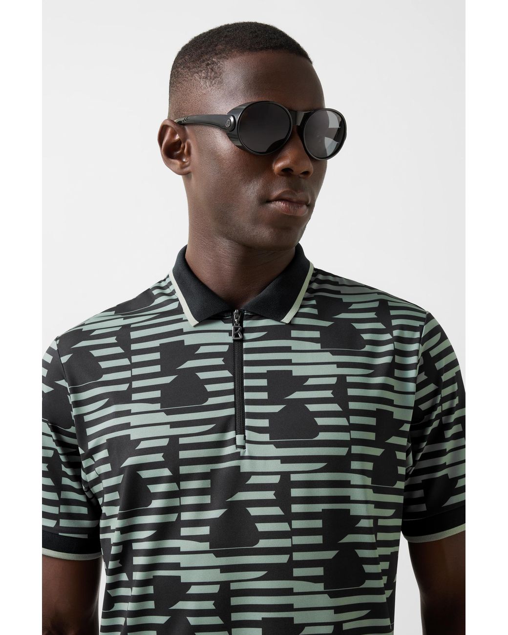 Bogner Black Valentin Functional Short-sleeved Polo Shirt for men