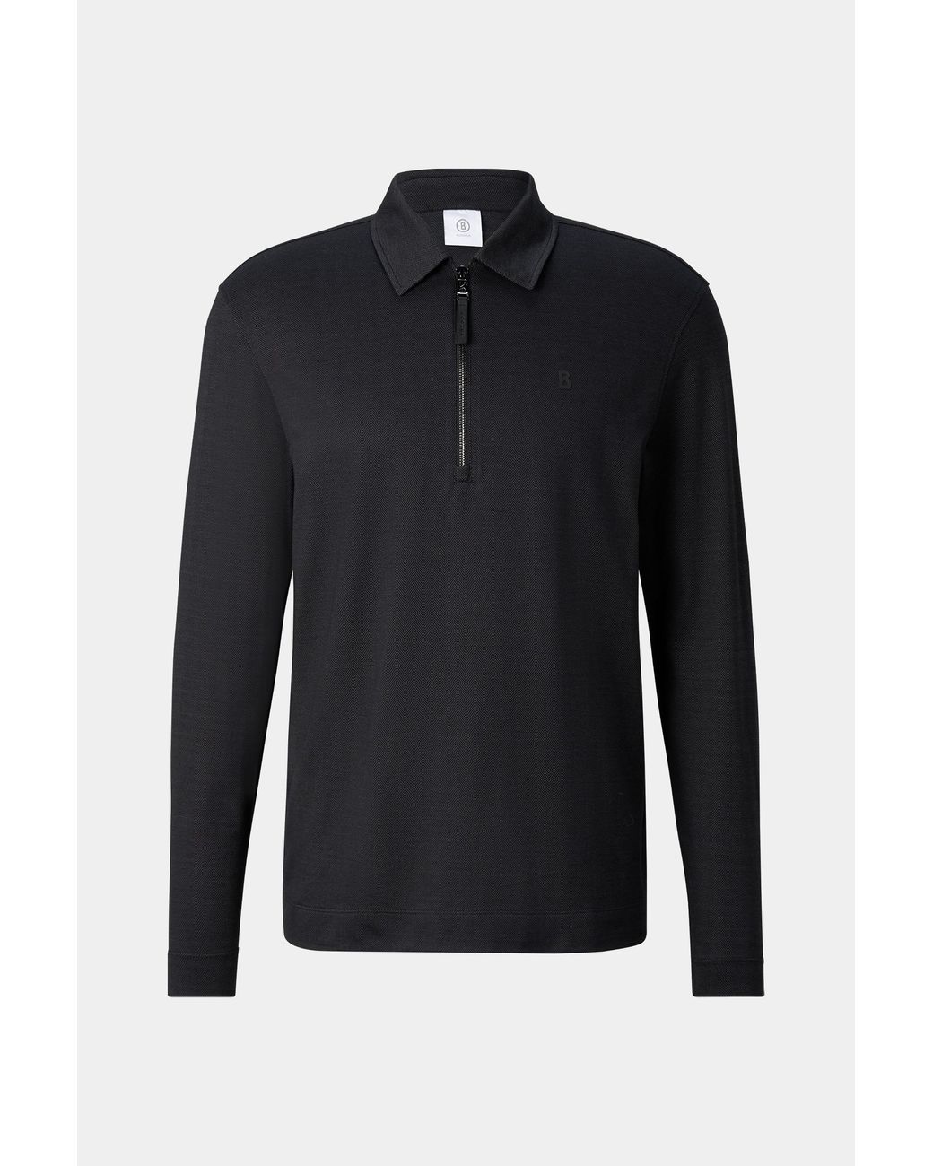 Bogner Black Bailey Polo Long-Sleeved Top For for men