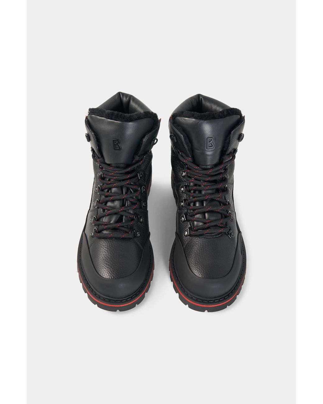 Bogner Black Helsinki Lace-up Boots With Spikes for men