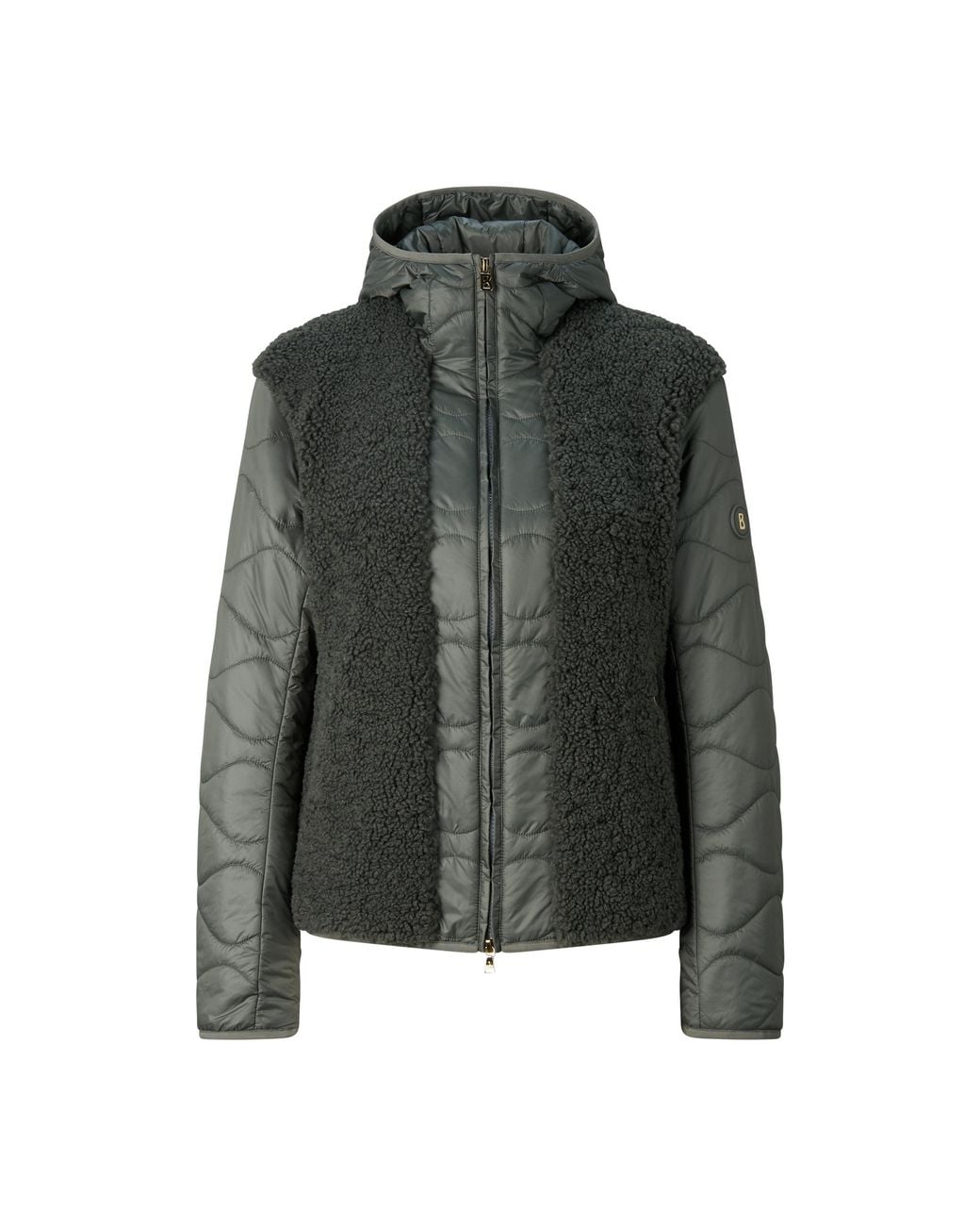 Bogner Green Bibi Teddy Quilted Jacket For