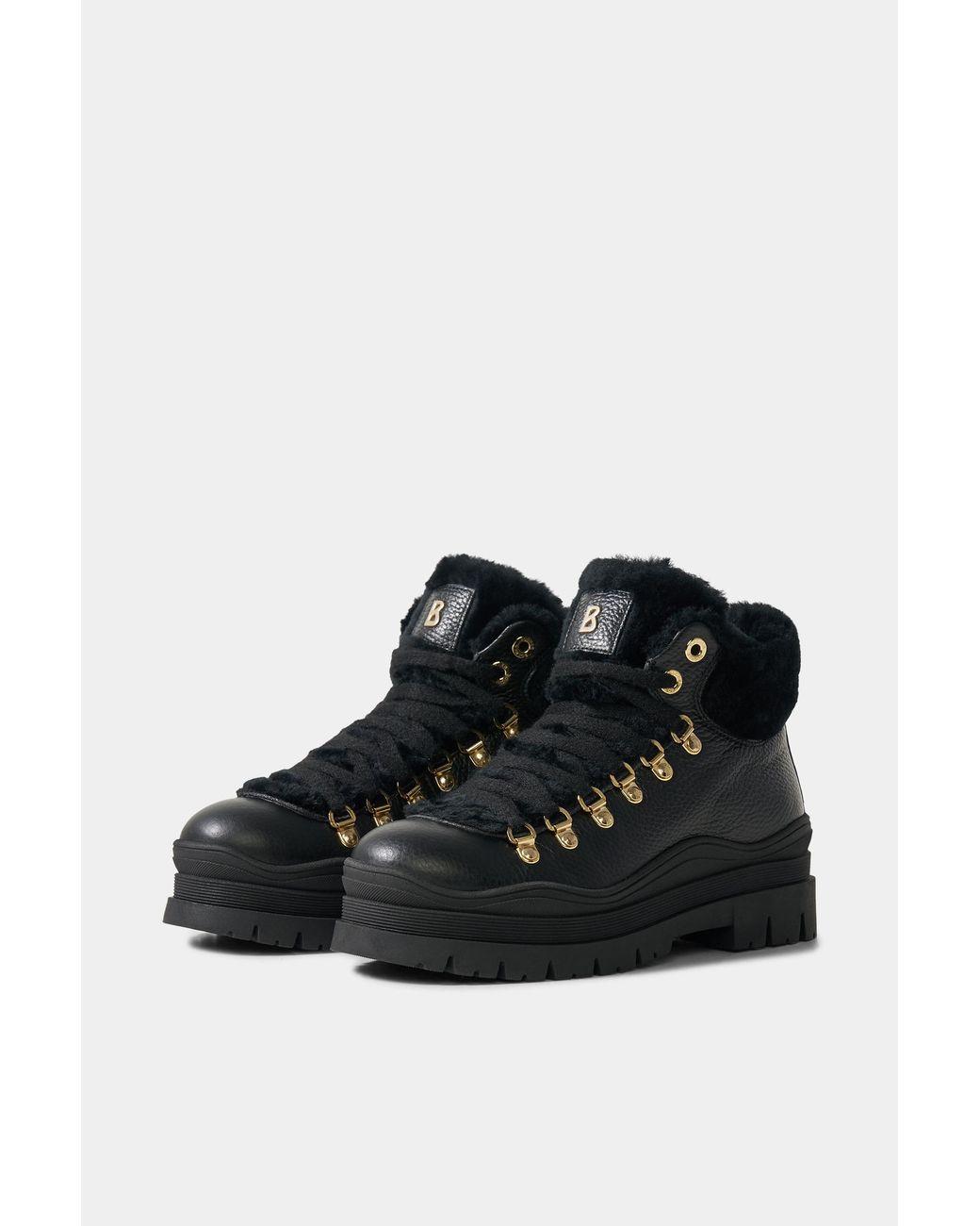 Bogner Black Lace-up Boots, Arosa
