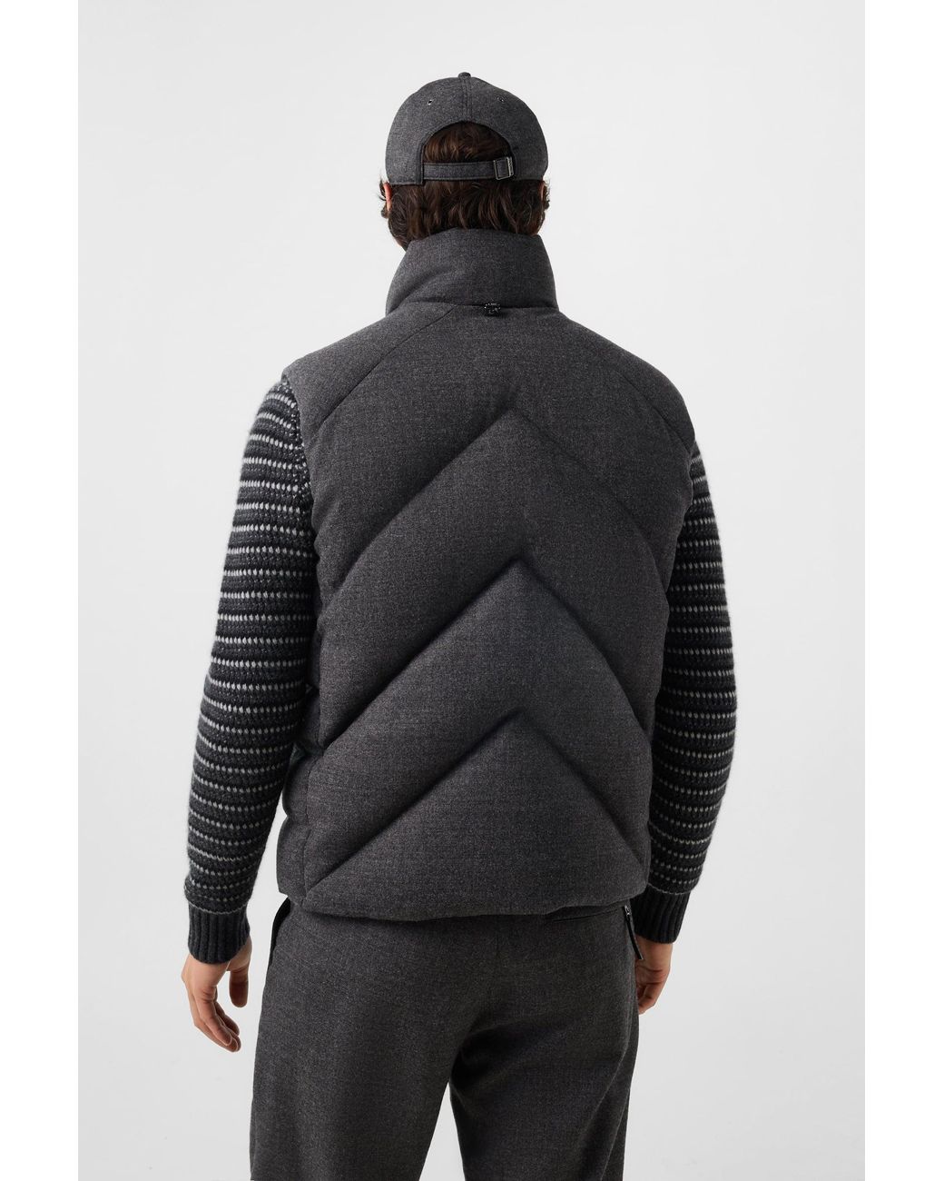 Bogner Black Kendo Virgin Wool Down Vest for men