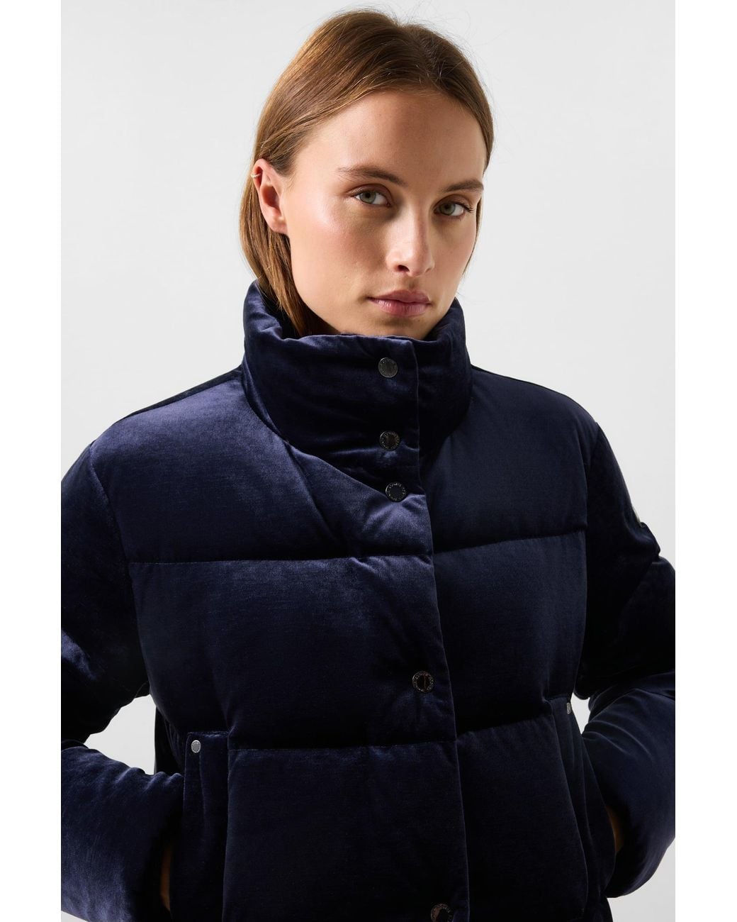 Bogner Blue Oliva Velvet Down Jacket
