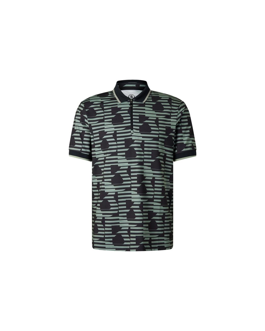 Bogner Black Valentin Functional Short-sleeved Polo Shirt for men
