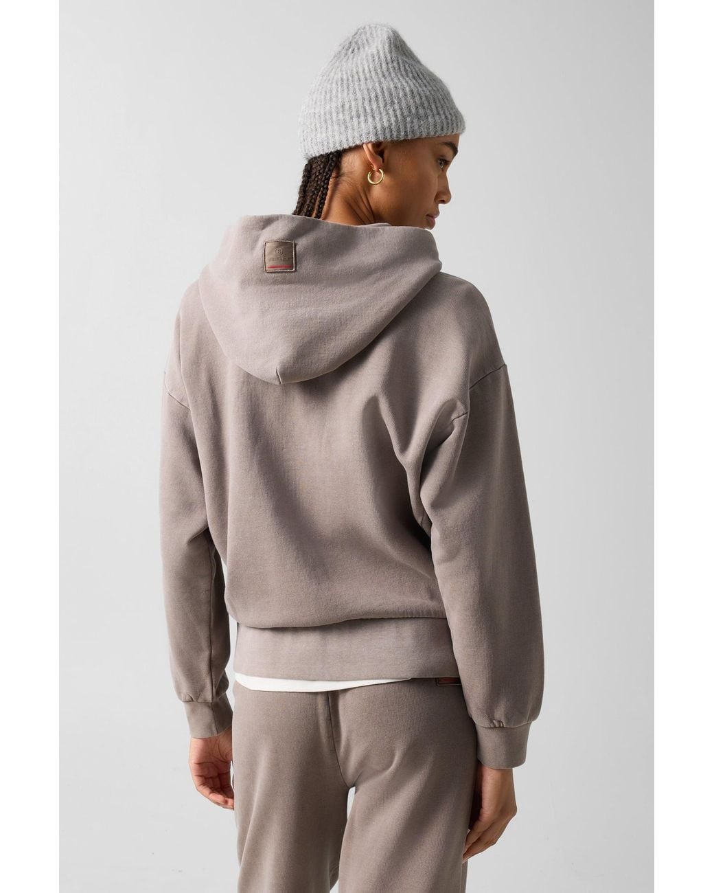 Bogner Fire + Ice Gray Ilona Cotton Hoodie Jersey Jacket