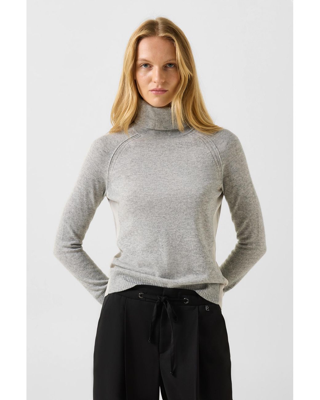 Bogner Gray Vaiana Pure New Wool And Cashmere Jumper For