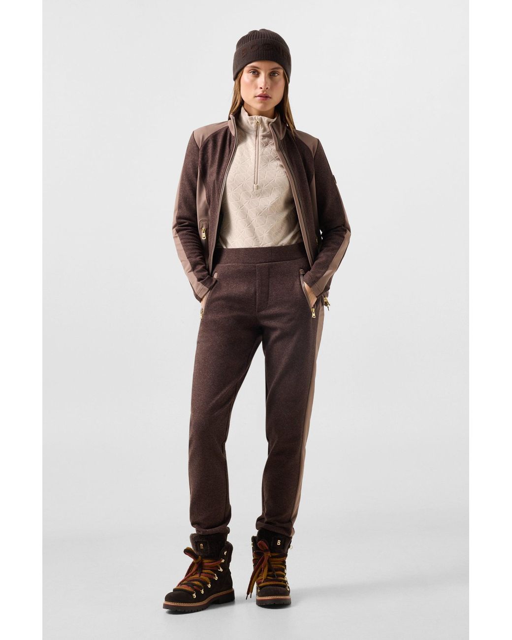Bogner Brown Katalin Flannel Trousers