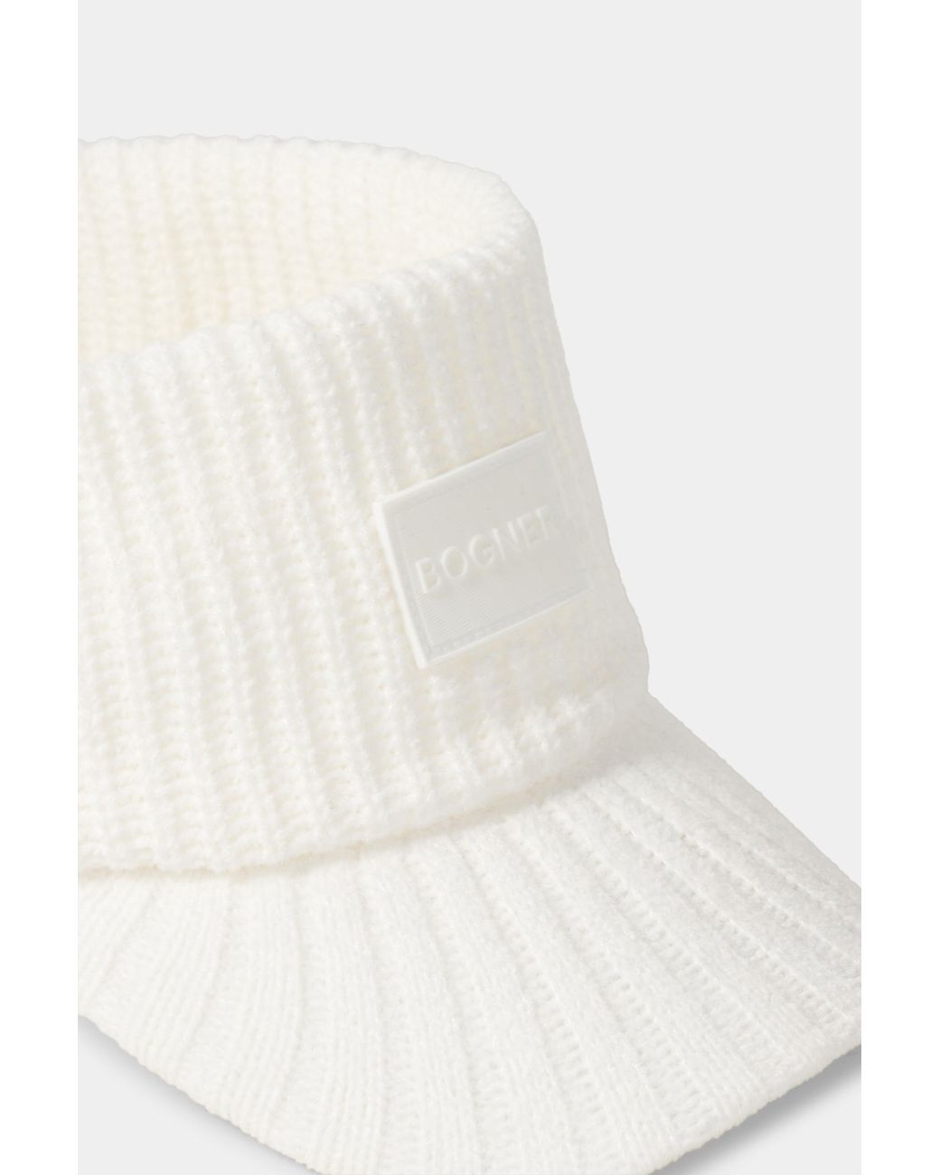 Bogner White Tessie Knitted Visor