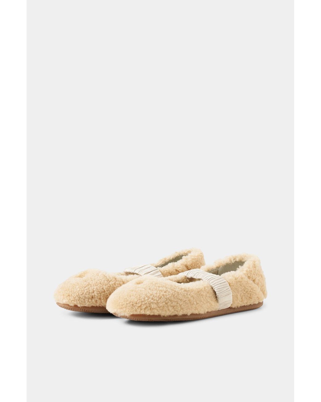 Bogner Natural Vienna Lambskin Ballerina Flats