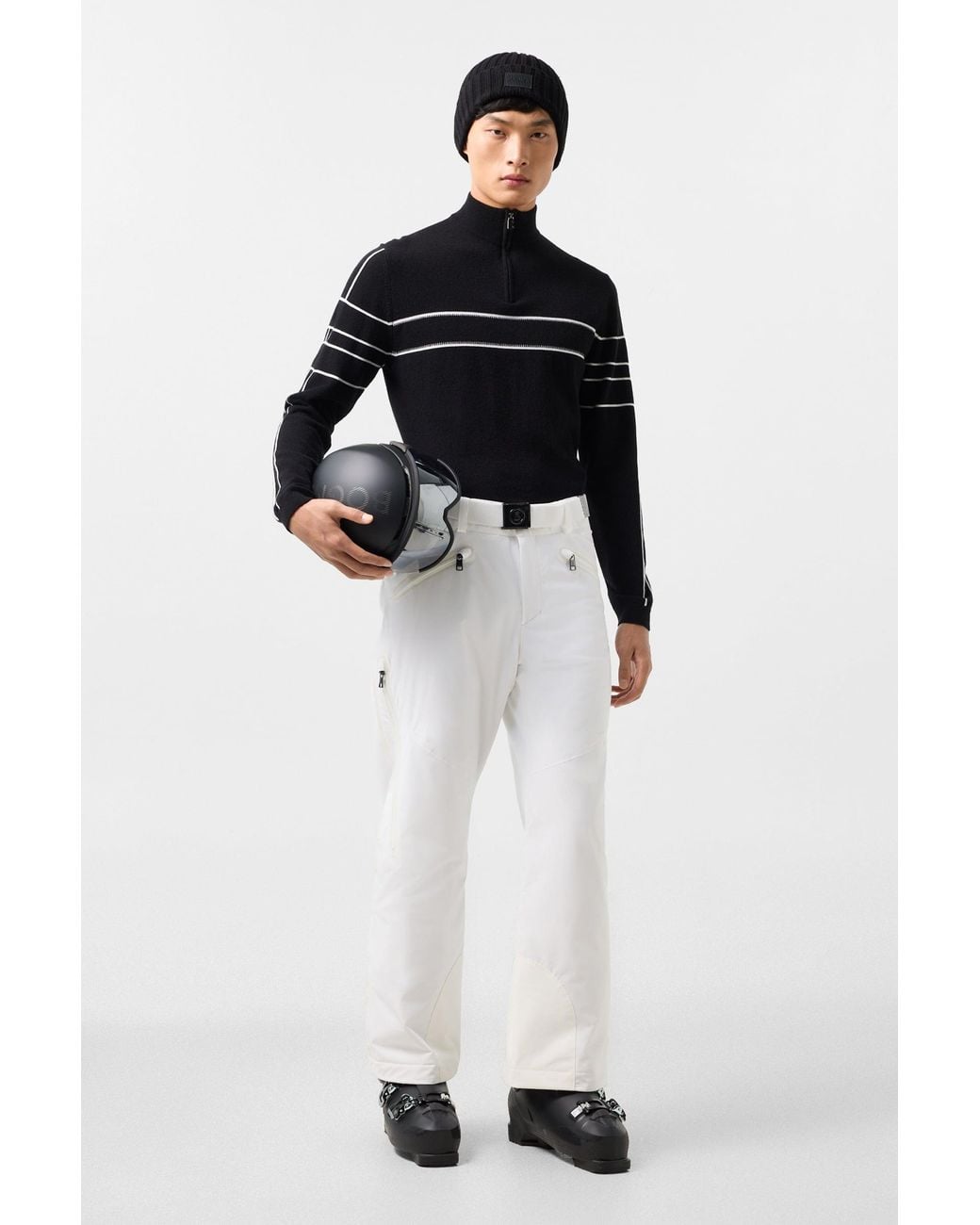 Bogner White Tim Ski Trousers for men