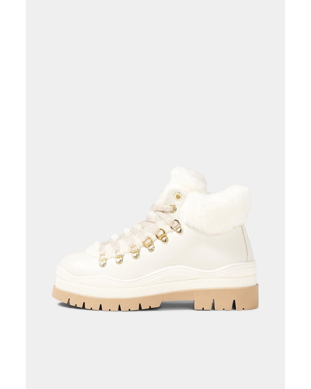 Bogner White Lace-up Boots Arosa