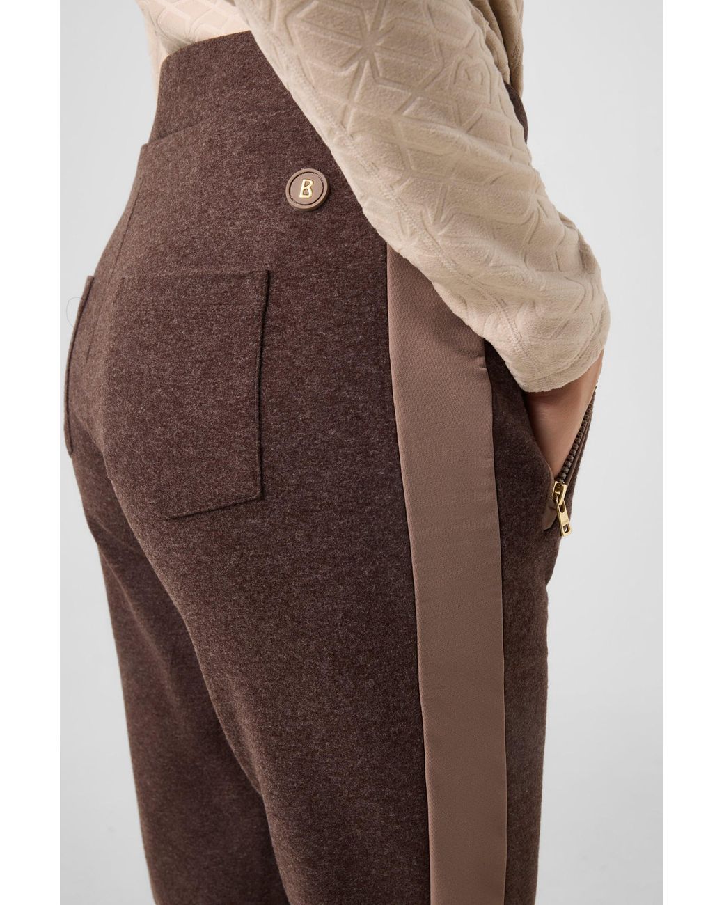 Bogner Brown Katalin Flannel Trousers