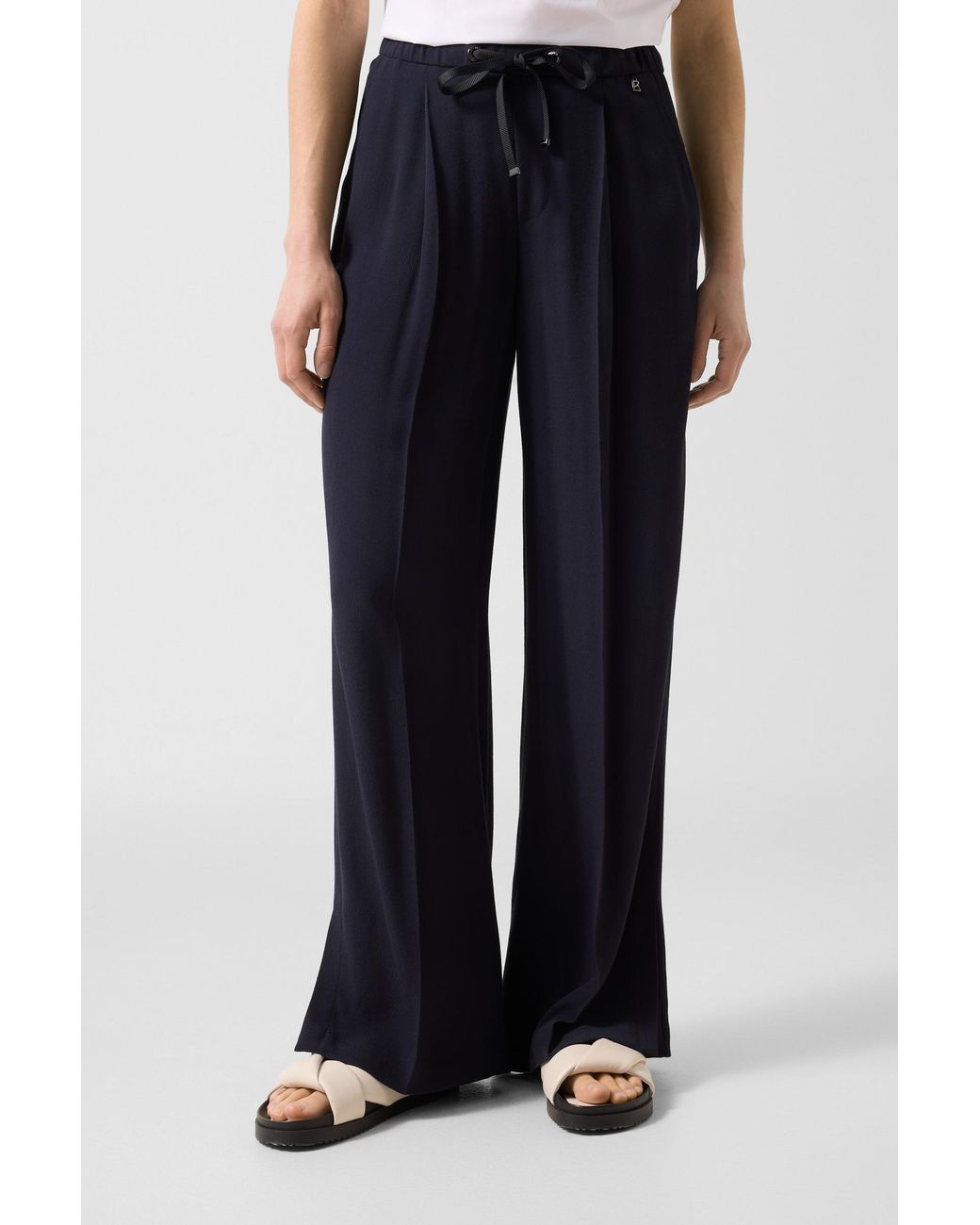 Bogner Blue Pleated Trousers Gina
