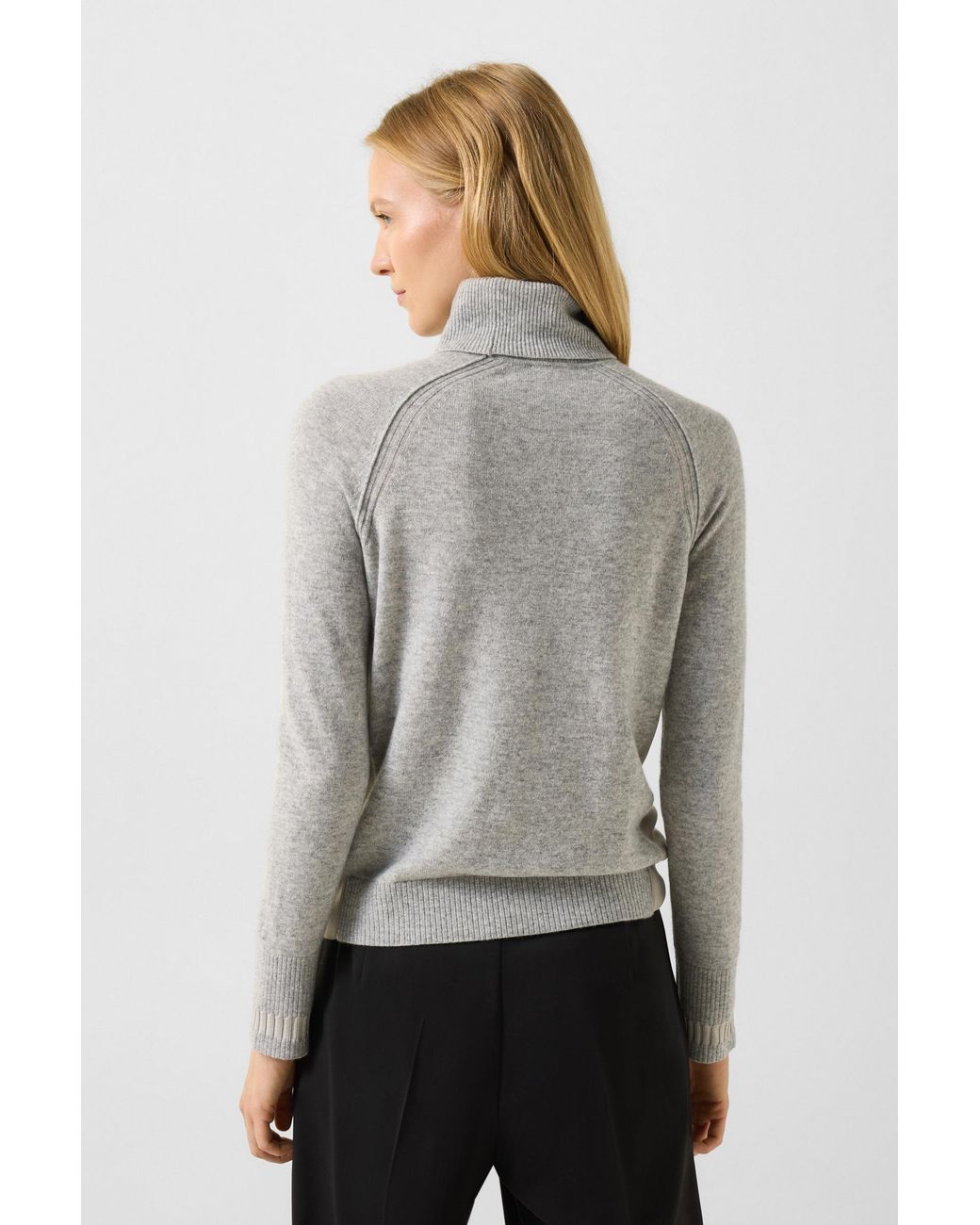 Bogner Gray Vaiana Pure New Wool And Cashmere Jumper For