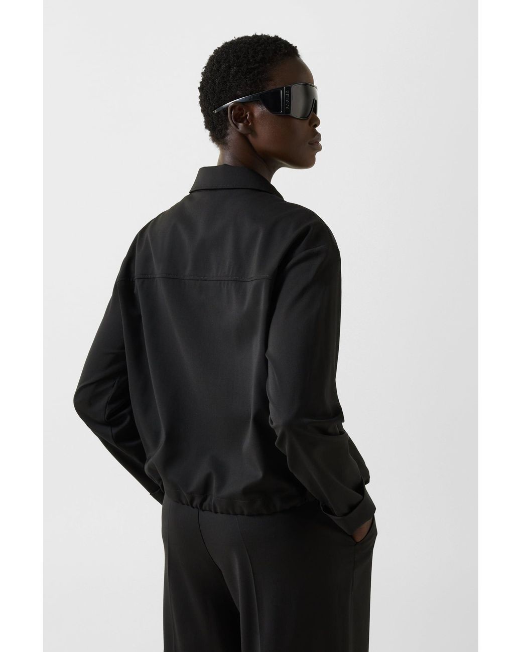 Bogner Black Elody Virgin Wool Blouse