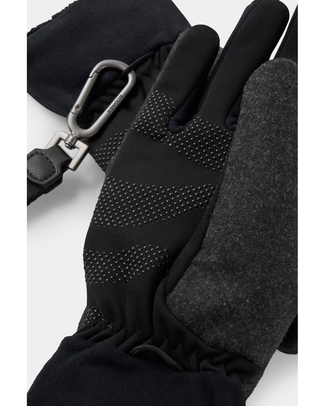 Bogner Black Walker Gloves for men