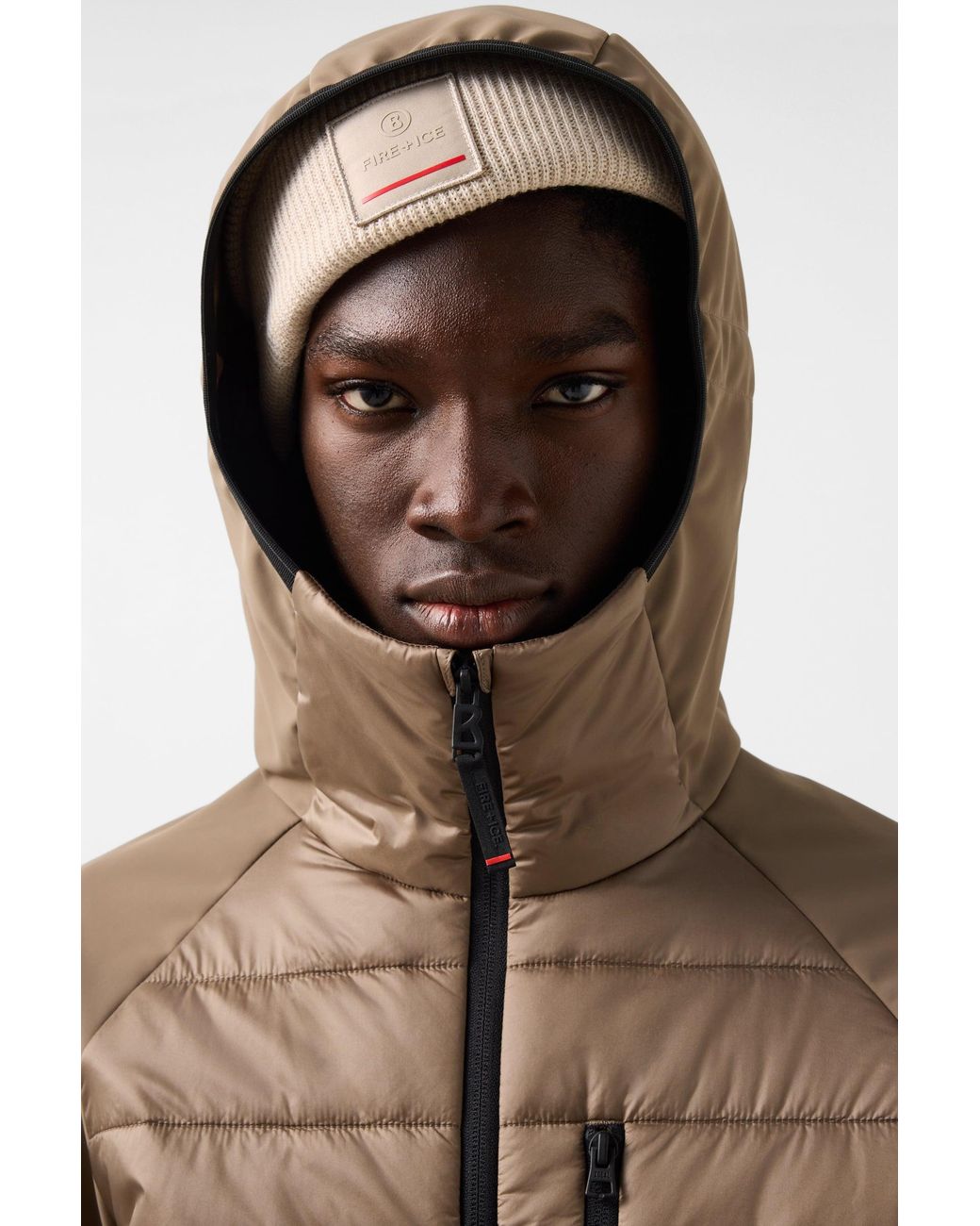 Bogner Fire + Ice Brown Anian Softshell Quilted Jacket for men