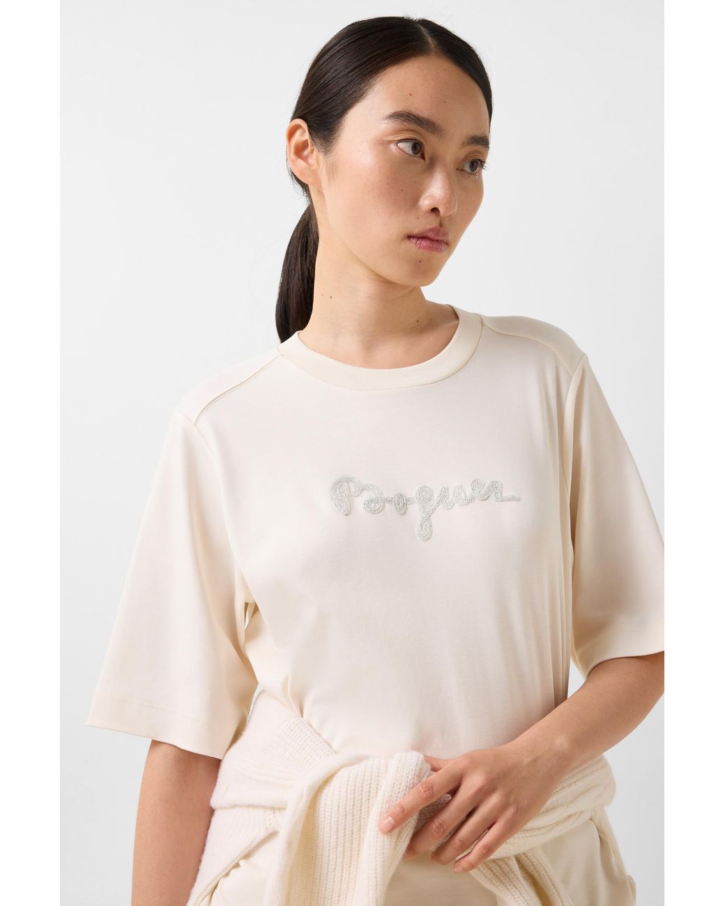 Bogner Natural Dorothy Cotton T-Shirt For