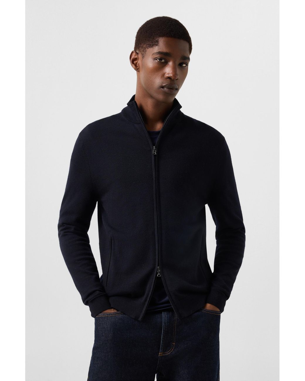 Bogner Blue Oscar Virgin Wool Knit Jacket for men