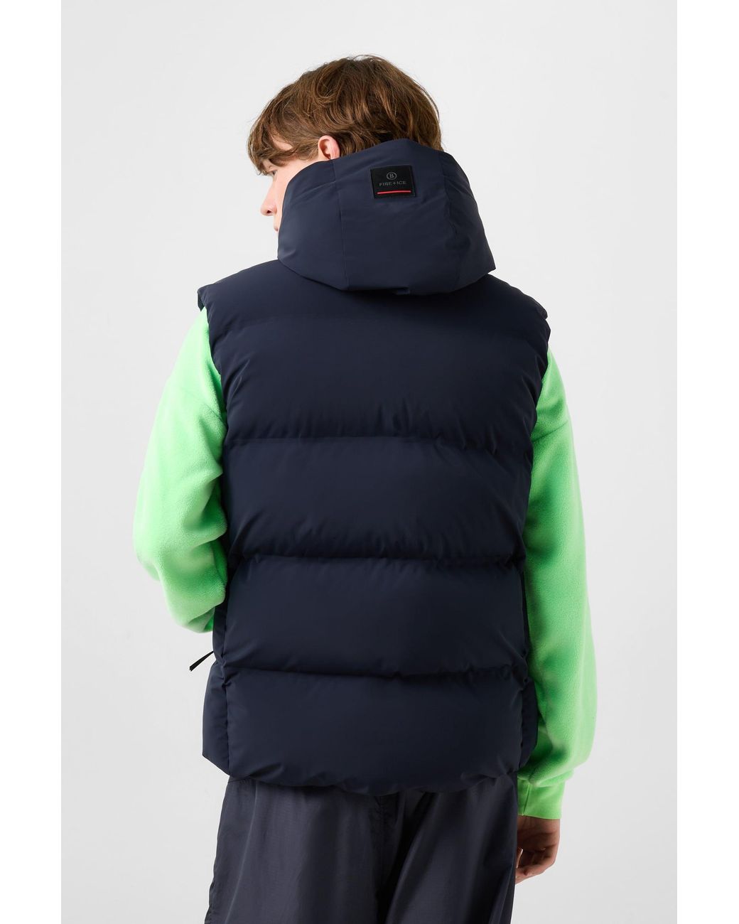 Bogner Fire + Ice Blue Gill Quilted Waistcoat for men