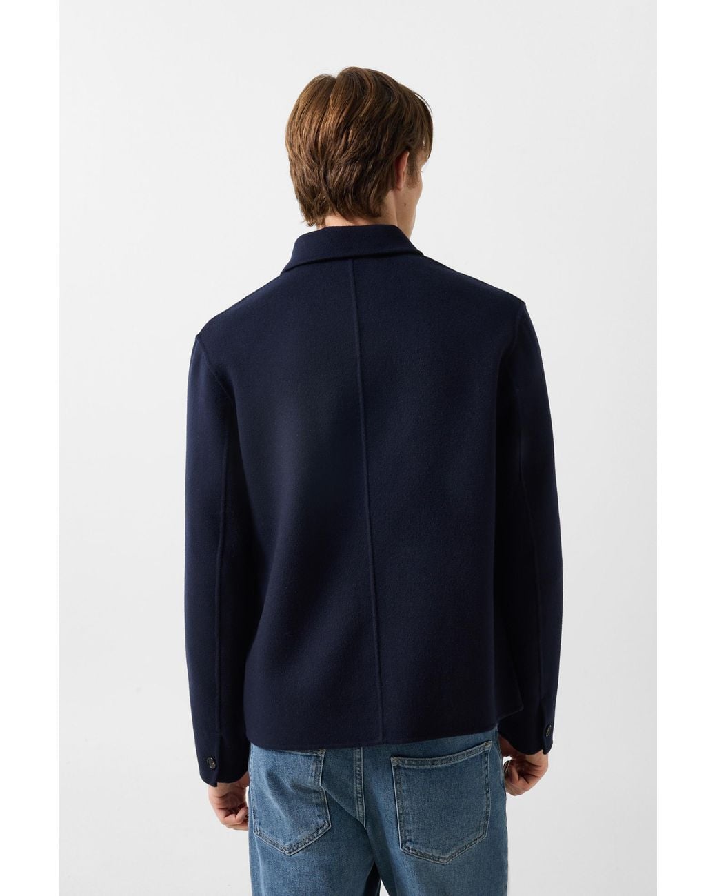 Bogner Blue Mirco Double-Faced Woollen Shirt Jacket For for men