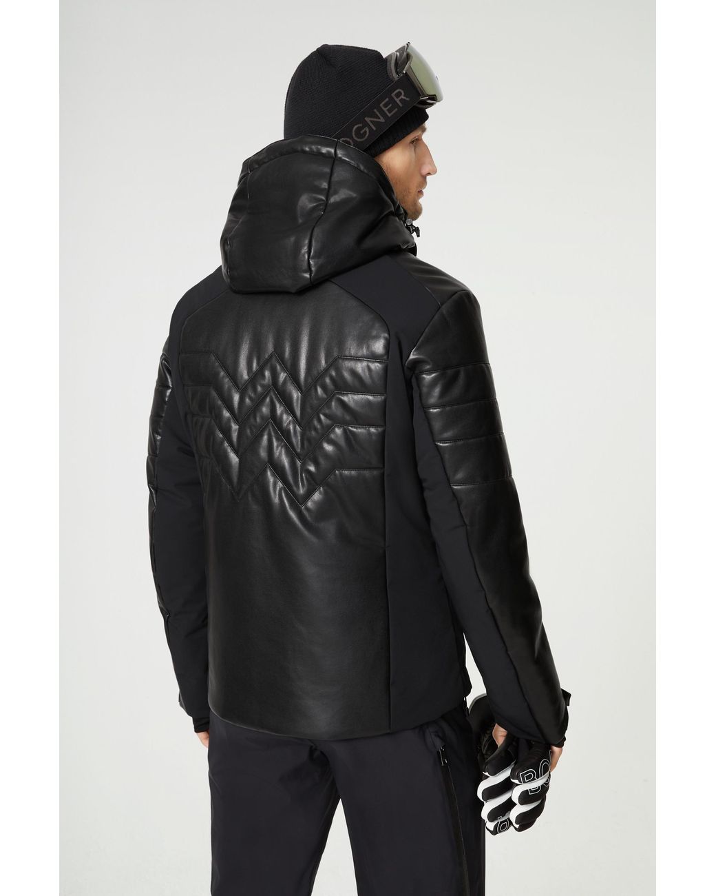 Bogner Jed Leather Ski Jacket in Black for Men | Lyst Canada