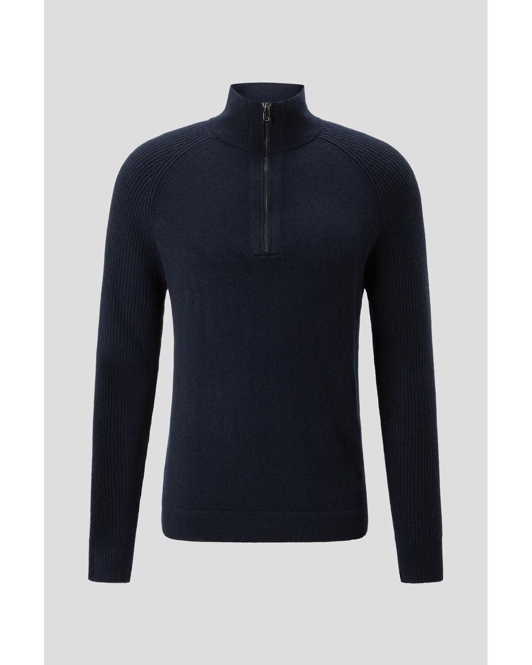 Bogner Dash Half-zipper Knitted Pullover in Blue for Men | Lyst