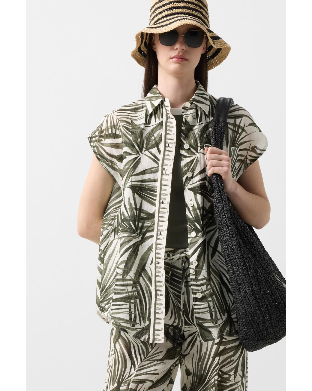 Bogner Green Linen Trousers Gina