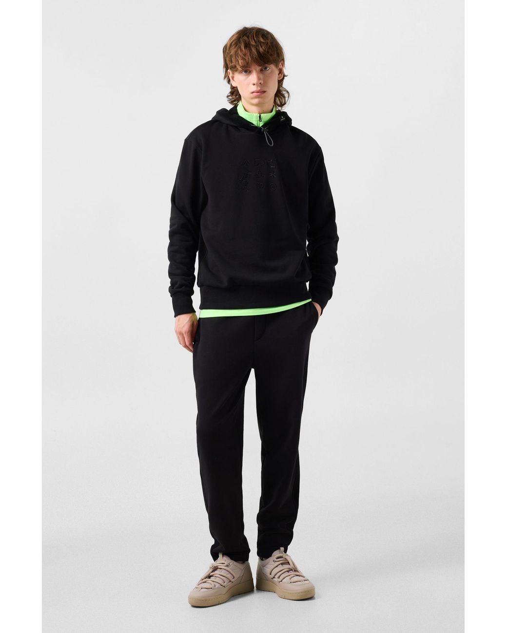Bogner Fire + Ice Black Kristan Cotton Hoodie for men