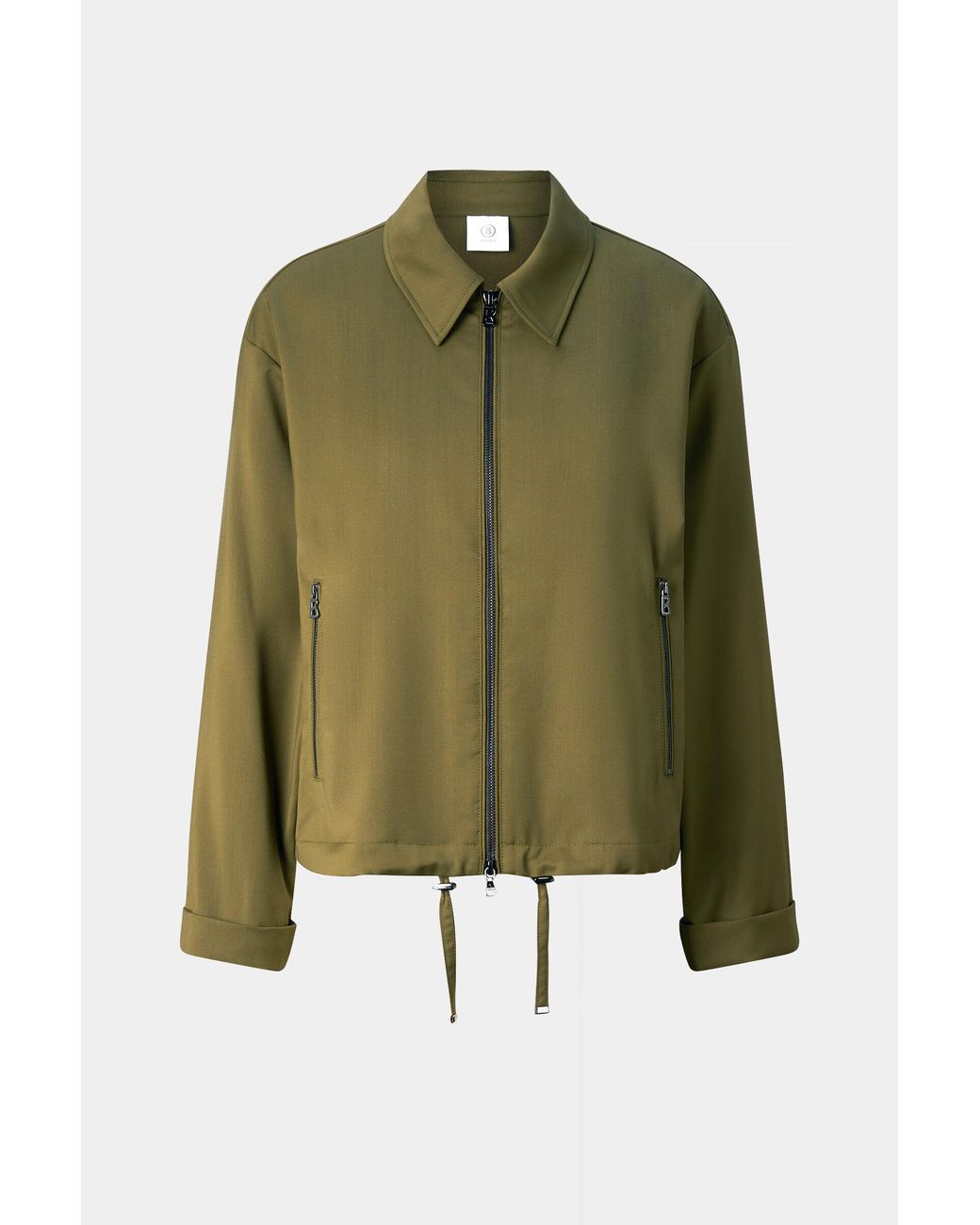 Bogner Green Elody Virgin Wool Blouse