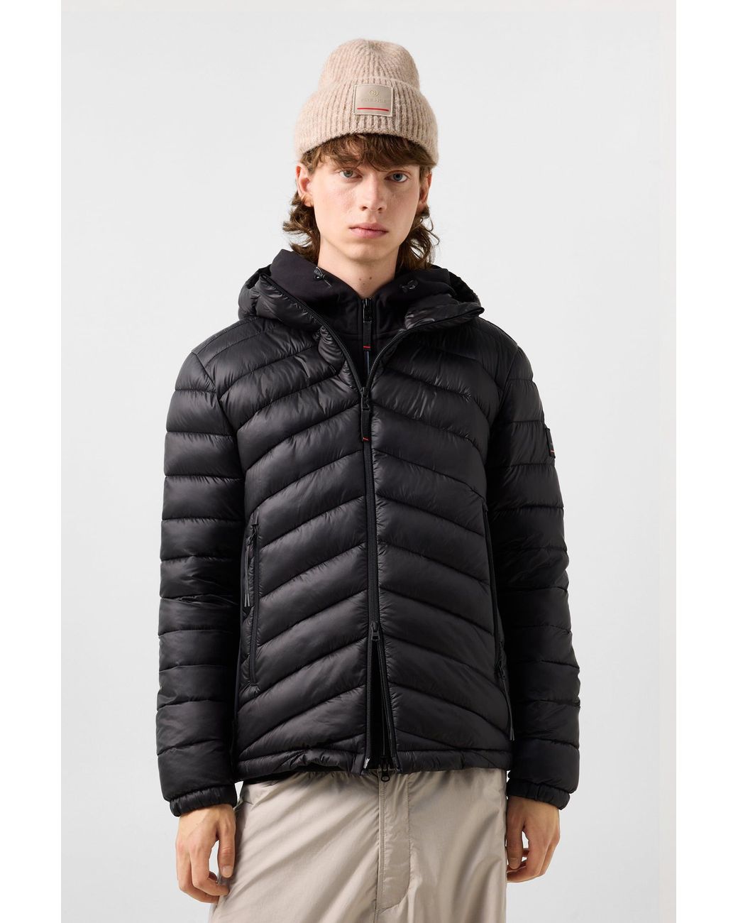 Bogner Fire + Ice Black Elvis Quilted Jacket for men