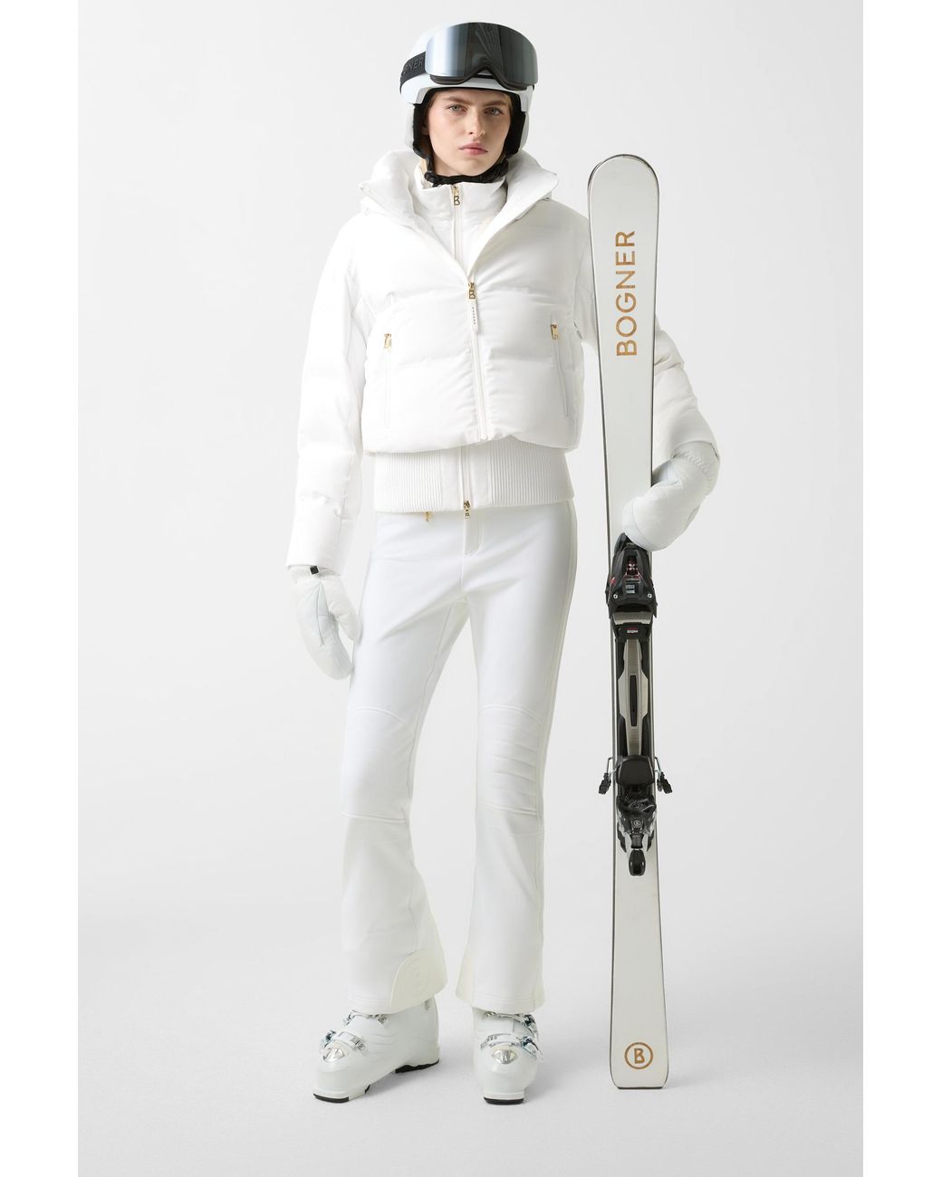 Bogner White 2-in-1 Down Ski Jacket Suri