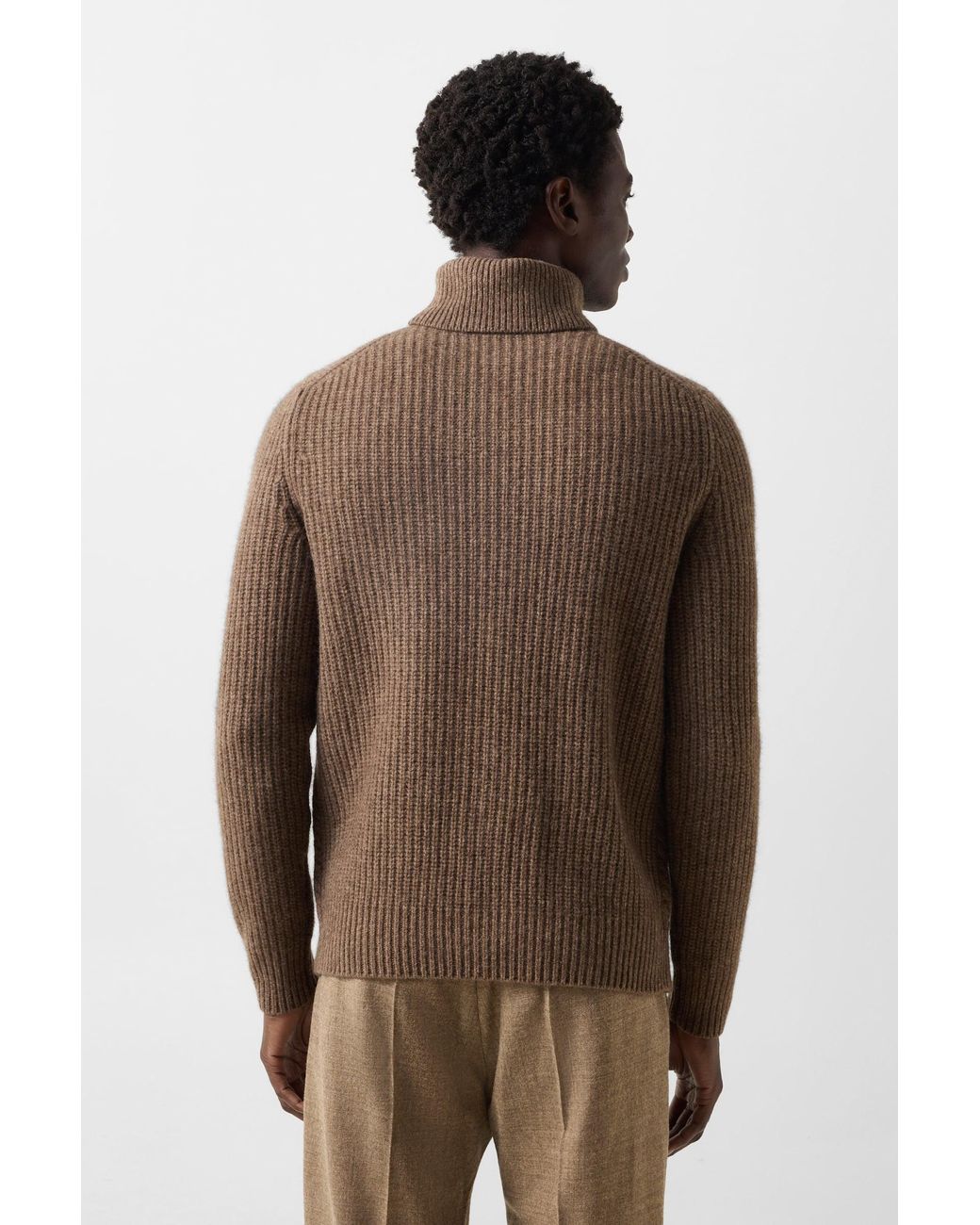Bogner Brown Eros Yak Pullover for men